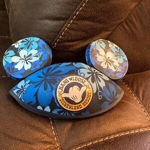 Disneyland stitch Hawaiian Mickey ears hat